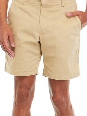 True Craft Men's Flat Front Shorts in Khaki